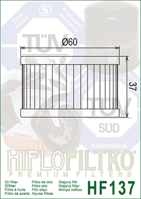 FILTRO ACEITE HIFLO DR650/800 81/19