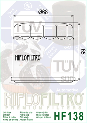 FILTRO ACEITE HIFLO GSX600750/1100/KATANA/INTRUDER
