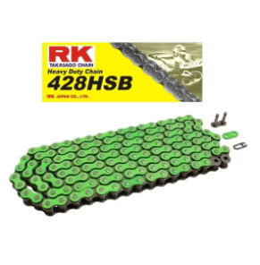 CADENA RK 428Hx136 REFORZADA VERDE CLIP