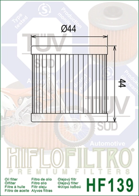 FILTRO ACEITE HIFLO DRZ 400 00/22 KLX 400 03