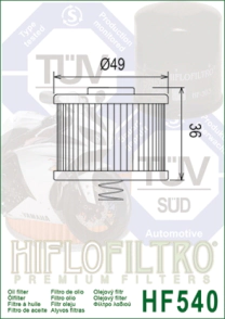 FILTRO ACEITE HIFLO YAMAHA FZ16 08-  BAJAJ PULSAR