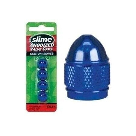 Tapas de Valvula Anodizada 4un Slime Azul