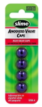 Tapas de Valvula Anodizada 4un Slime Azul