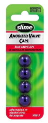 Tapas de Valvula Anodizada 4un Slime Azul