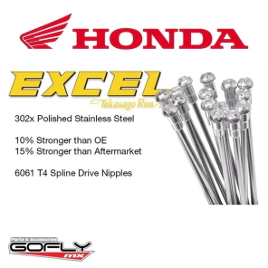 RAYOS C/ NIPLES EXCEL HONDA TRAS 19x1,85/2,15 x32u