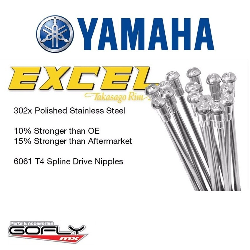 RAYOS C/ NIPLES EXCEL YAMAHA TRAS 19x1,85/2,15 x36u