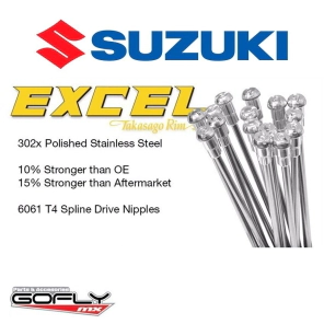 RAYOS C/ NIPLES EXCEL SUZUKI TRAS 19x1,85/2,15 x36u