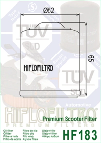 FILTRO ACEITE HIFLO PIAGGIO 125 SCOOTER VESPA 01/21