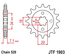 PI&Ntilde;ON JT 125/200 DUKE RC 11/22 14D