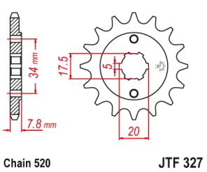 PI�ON JT CRF 125/230 03/19 XR 250 90/95 13D