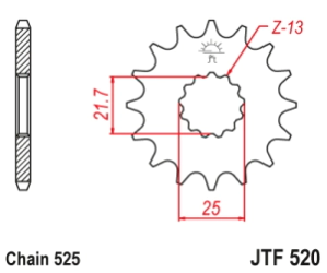 PI�ON JT DL 1000 - GSX 750/1000 17D