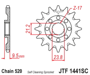 PI�ON JT RMZ 450 13/22 14D AUTO LIMPIANTE