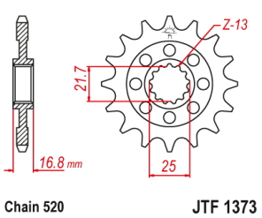 PI�ON JT NC 750 21/23 NC 700 12/15 16D