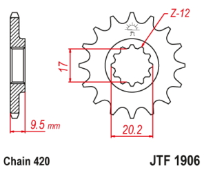 PI�ON JT HUSQV KTM SX/TC 65 04/23 14D