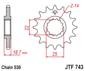 PI�ON JT DUCATI MULTISTRADA 15D