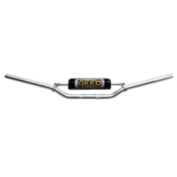 MANUBRIO UKKO ALUMINIO 7-8 22MM CON TRAVESA�O Y PAD SILVER PLATA