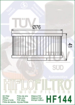 FILTRO ACEITE HIFLO XS400 FZ 400/700 XJ900 77/93
