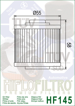 FILTRO ACEITE HIFLO XT600/TENERE/RAPTOR 700