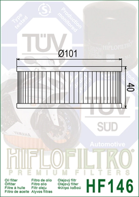 FILTRO ACEITE HIFLO XS XVZ 750 A 1300 77/93
