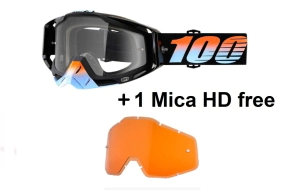 RACECRAFT Goggle Starlight Clear + 1 Mica HD Persimmon