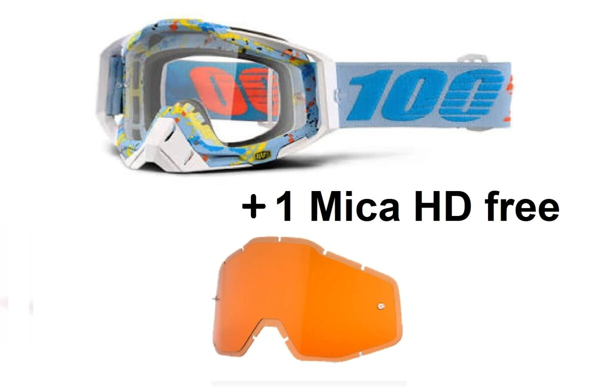 RACECRAFT Goggle Hyperloop Clear + 1 Mica HD Persimmon