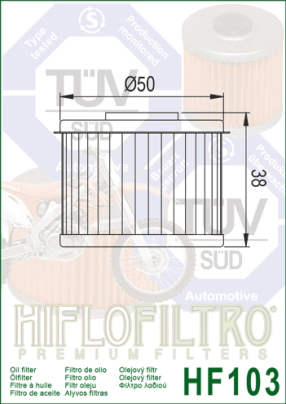 FILTRO ACEITE HIFLO CRF 250 17/20 CBR300 18/24