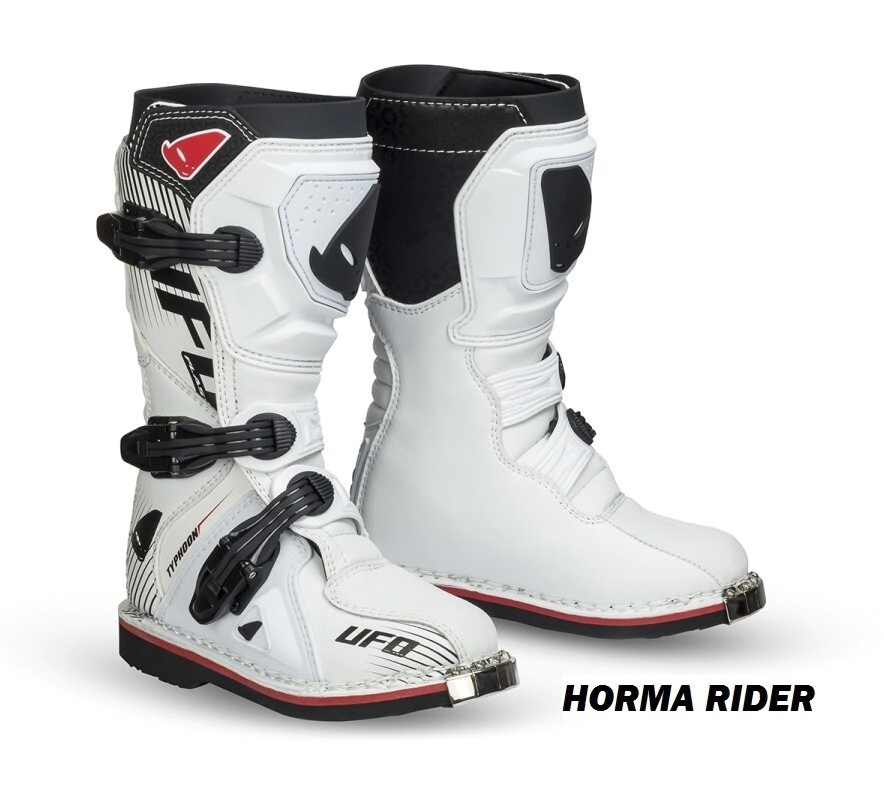 BOTAS UFO TYPHOON NI�O OFFROAD BLANCO ROJO #38