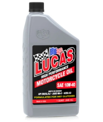LUCAS OIL MINERAL SAE 10W-40 MOTORCYCLE OIL "Fformulado para embragues h�medos"