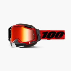 RACECRAFT 2 Snow/Enduro Red UV PROTECT - Mirror Red Lens