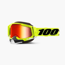 RACECRAFT 2 Snowmobile-Ski/Snowboard-Fluo Yellow-Mirror Red Lens
