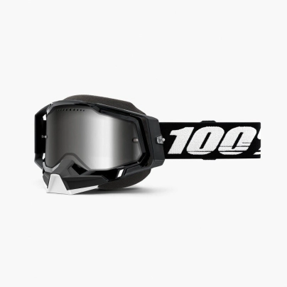 RACECRAFT 2 Snowmobile-Ski/Snowboard- Black - Mirror Silver Lens