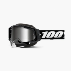 RACECRAFT 2 Snow/Enduro Black UV PROTECT - Mirror Silver Lens