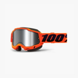 ACCURI 2 Snow/Enduro Neon Orange UV PROTECT - Mirror Silver Lens