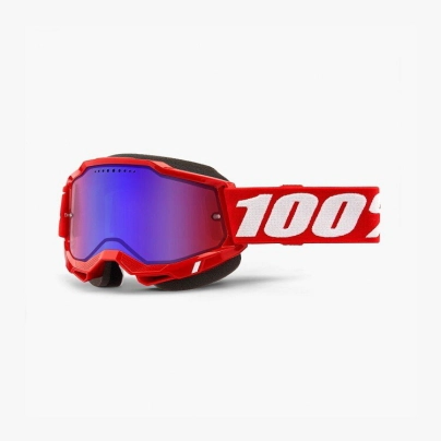 ACCURI 2 Snowmobile-Ski/Snowboard- Red - Mirror Red/Blue Lens