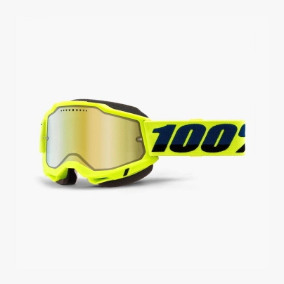 ACCURI 2 Snowmobile-Ski/Snowboard-Fluo Yellow - Mirror Gold Lens