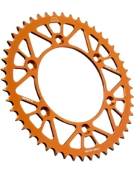 CORONA JT ALU KTM HUSQ EXC 125 A 525 91/23 48D ALUMINIO NARANJA