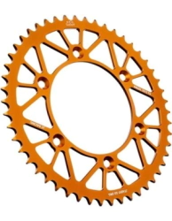 CORONA JT ALU KTM HUSQ EXC 125 A 500 90/23 50D ALUMINIO NARANJA