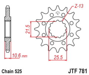 PI�ON JT BENELLI TRK502 17/21 QJ MOTOR 550/600 LEONCINO 17/20 BN302 15/21 14D