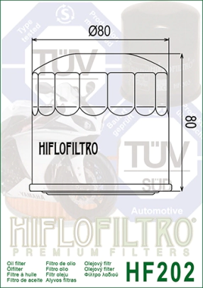 FILTRO ACEITE HIFLO VULCAN 750 91/00 VF 700/1000