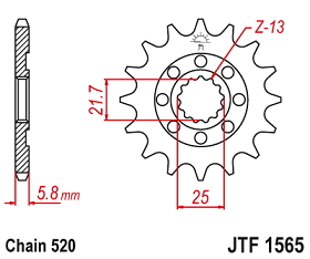 PI�ON JT KX 450 KLX 450 06/23 13D