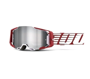 ARMEGA Goggle Oversized Deep Red - Mirror Silver Flash Lens