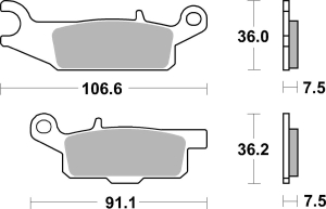SBS 849 ATV SINTER D DER (FA444) YFM RAPTOR-GRIZZLY
