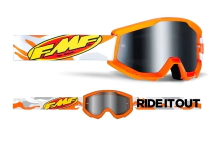FMF POWERCORE YOUTH Goggle Assault Grey - Mirror Silver Lens - STRATA YOUTH
