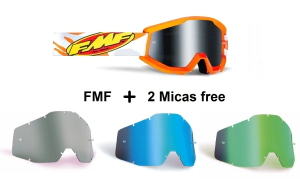 FMF POWERCORE YOUTH Goggle Assault Grey + 2 Micas Free