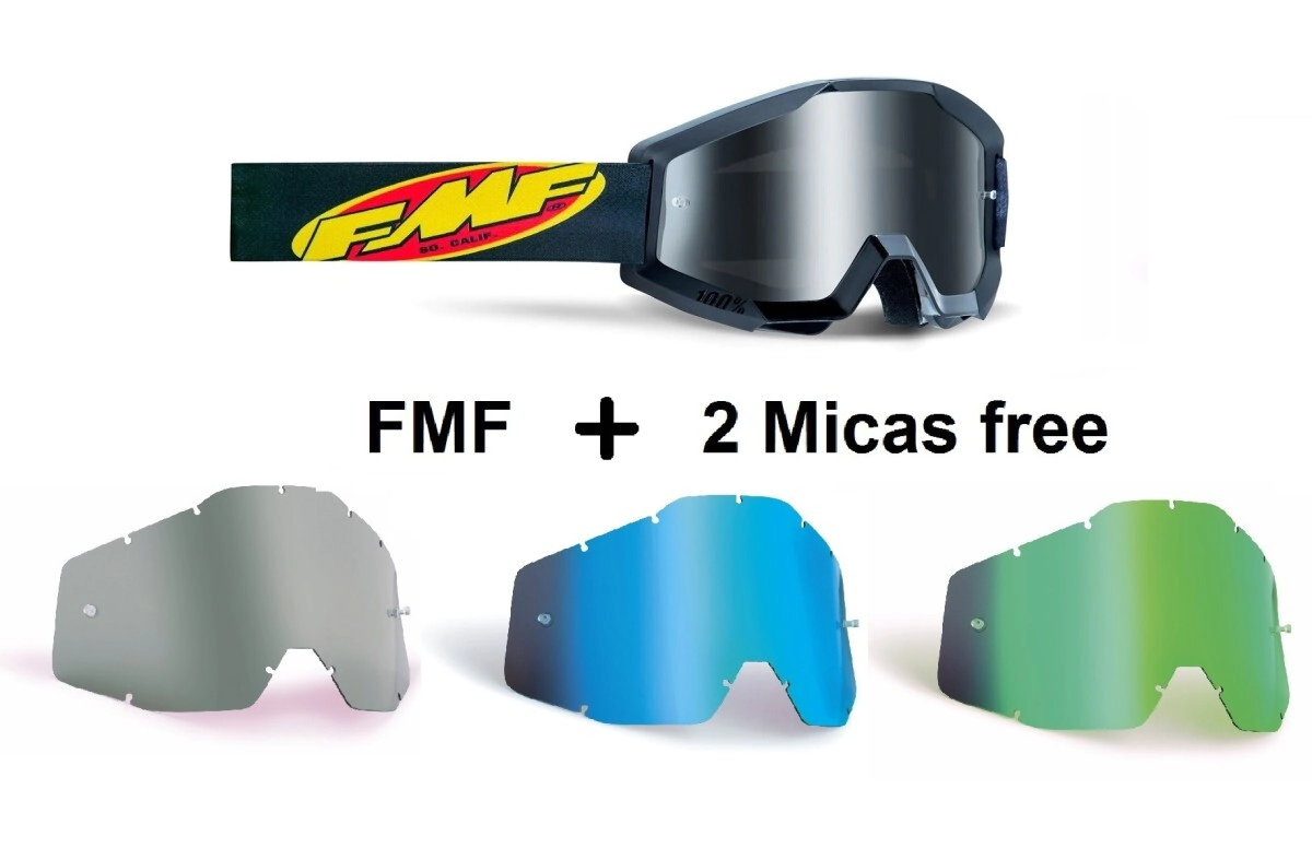 FMF POWERCORE YOUTH Goggle Core Black + 2 Micas Free