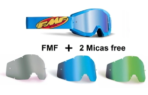 FMF POWERCORE YOUTH Goggle Core Cyan + 2 Micas Free