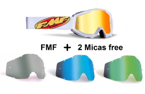 FMF POWERCORE YOUTH Goggle Core White + 2 Micas Free