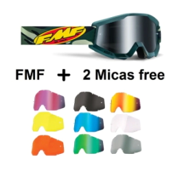 FMF POWERCORE Goggle Assault Camo Mirror Silver + 2 Micas Surtida Free