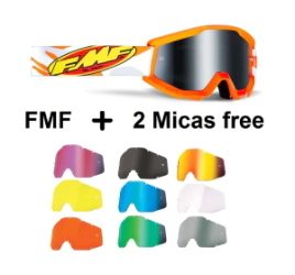 FMF POWERCORE Goggle Assault Grey Mirror Silver + 2 Micas Surtida Free