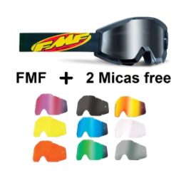 FMF POWERCORE Goggle Core Black Mirror Silver + 2 Micas Surtida Free